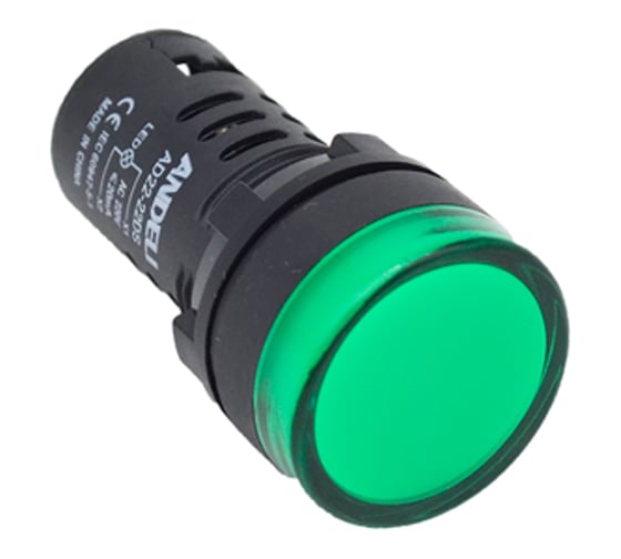 Изображение товара Лампа ANDELI AD16-22DS, LED, матрица, d22мм, зеленый, 24В, AC/DC ADL10-139