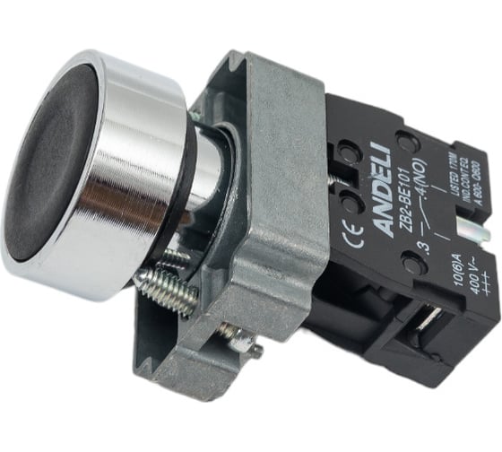 Изображение товара Кнопка ANDELI XB2-BA21 без подсветки черный 1НО ADL10-052