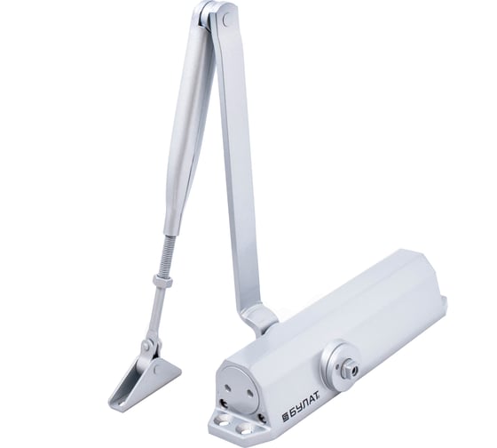 Изображение товара Дверной доводчик БУЛАТ ДД 302/3 B-S, 25-85 кг, серебро 13689