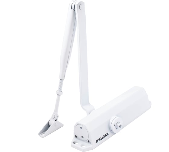 Изображение товара Дверной доводчик БУЛАТ ДД 302/3 B-W, 25-85 кг, белый 13690