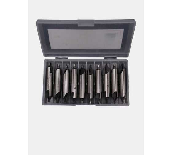 Изображение товара Сверло центровочное с предохранительным конусом 10 шт, 2.5 (тип B), ГОСТ 14952-75 Р6М5 44725UP