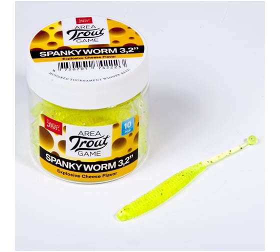 Изображение товара Съедобные искусственные слаги LUCKY JOHN LJ Pro Series SPANKY WORM, 3.2 дюйма (8.00 см), цвет 071, 10 шт. 140161-071