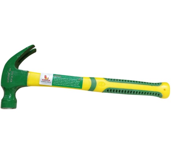 Изображение товара Молоток-гвоздодер кован WYNNS с фибергл. ручкой 8:ОZ 230г, W0333A, W2612A 00000023091