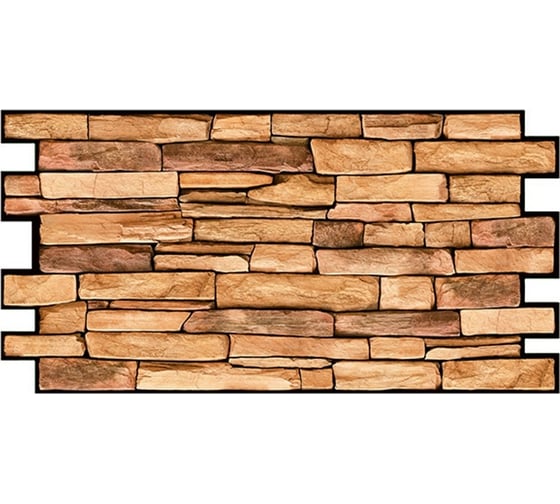 Изображение товара Панель на стену из ПВХ GRACE (980х498 мм, Сланец Песочный) УТ000009793