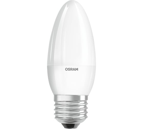 Изображение товара Светодиодная лампа OSRAM LED STAR, B, свеча, 8Вт, E27, 806 Лм, 4000 К, нейтральный белый свет 4058075210776