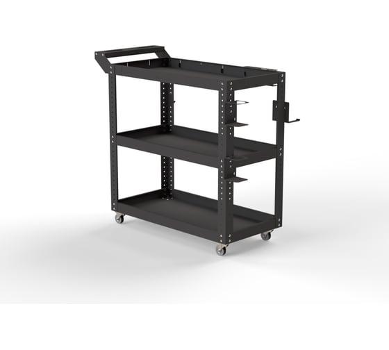 Изображение товара Тележка инструментальная ООО Металекс Metalex Тип 1 800x400x800 мм, 3 полки, серый 118064