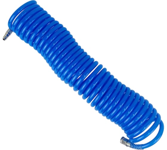 Изображение товара Шланг полиуретановый (PU) спиральный AktiSpray с быстросъемными соединениями d-8*12mm, L=10m 400812PU-10m