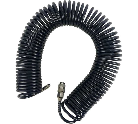 Изображение товара Шланг полиуретановый (PU) спиральный AktiSpray с быстросъемными соединениями d-5*8mm, L=15m 400508PU-15m