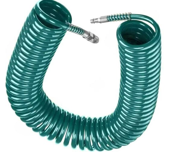 Изображение товара Шланг спиральный зеленый BlackWeld с быстр. соед. 5х8 мм 15м 150113