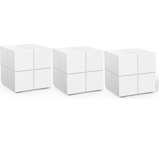 Изображение товара Домашняя гигабитная Wi-Fi Mesh система Tenda MW6 (3-pack) АС2100, до 300 Мбит/с на 2,4 ГГц + до 867 Мбит/с на 5 ГГц, LAN 2x1Гбит/с, 2 встроенные антенны 10000043842