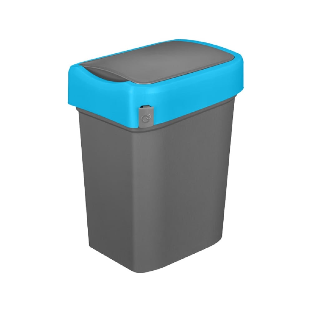 Изображение товара Контейнер для мусора п/п RESTOLA 50 л с крышкой синий прямоугольный