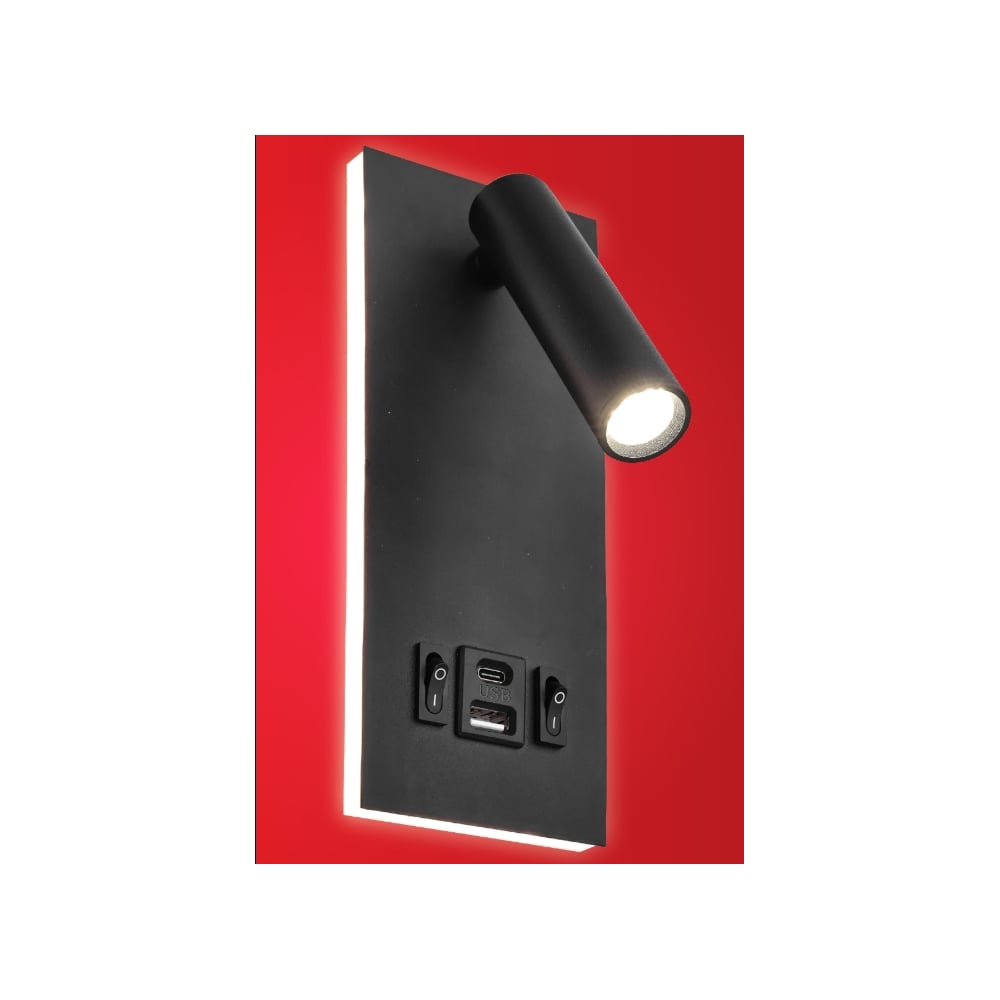 Изображение товара Светильник светодиодный IN HOME NOTA P1565-30USB-BL черный 15Вт
