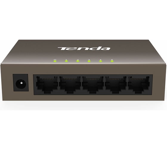 Изображение товара Коммутатор Tenda TEF1005D неуправляемый, 5 портов, 5x100 Мбит/с, настольный, металлический корпус 10000111809
