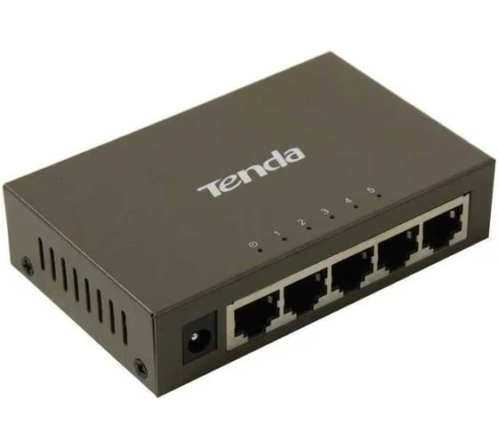 Изображение товара Коммутатор Tenda TEG1005D неуправляемый, 5 портов, 5x1 Гбит/с, настольный, металлический корпус 10000101768