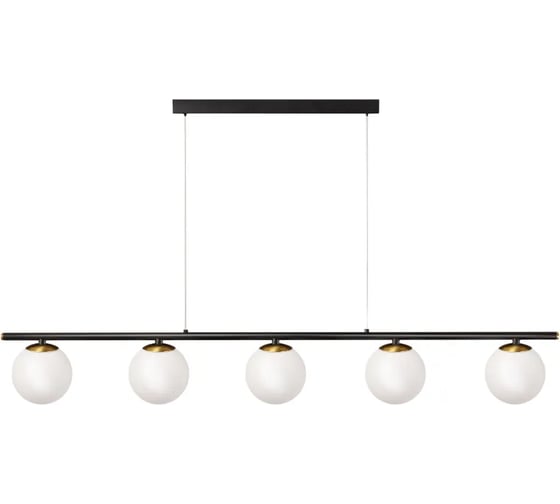 Изображение товара Люстра iSVET c круглыми плафонами SMR-104, серия RONDO, под лампу G9, стекло, черный, латунь, модерн SMR-104-1-4