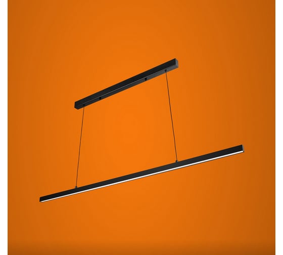 Изображение товара Светильник подвесной iSVET 36Вт, светодиодный PFL-102, декоративный линзованный линейный, черный 4000K PFL-102-2-5