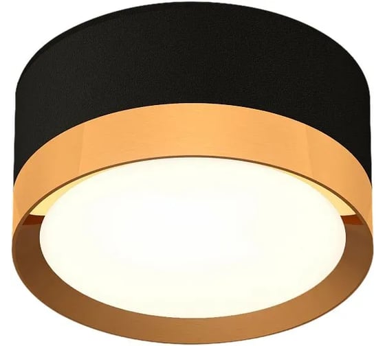 Изображение товара Светильник точечный De Fran накладной, черный с золотом, БЕТА GX53, AL-5636 BKG