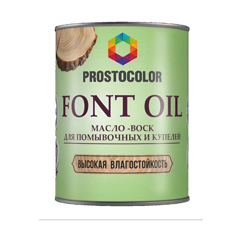 Изображение товара Масло-воск PROSTOCOLOR Font Oil для дерева и купелей 0.75 л