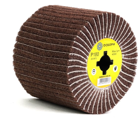 Изображение товара Валик шлифовальный комбинированный с абразивом P180 Medium 6-067 на щеточные шлифмашины ОСБОРН PLM.RB12010019CWP180