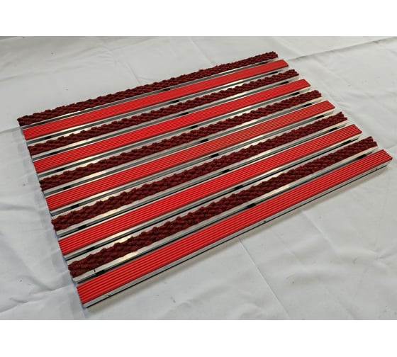 Изображение товара Грязезащитная придверная решетка ООО ПК ЦентрВход Эксперт резина-ворс, цвет красный, размер 590x390 мм 731EX054