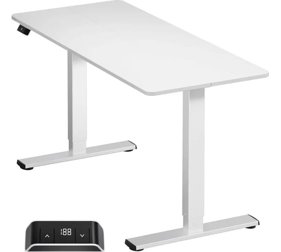 Изображение товара Моторизированный стол ONKRON с регулировкой по высоте, белый WDT221E WDT221E-W