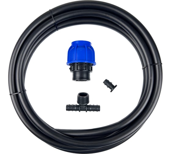 Изображение товара Комплект подключения трубки Профитт 16 мм к ПНД трубе 25 мм муфта, тройник, трубка, заглушка 0342580-RCS