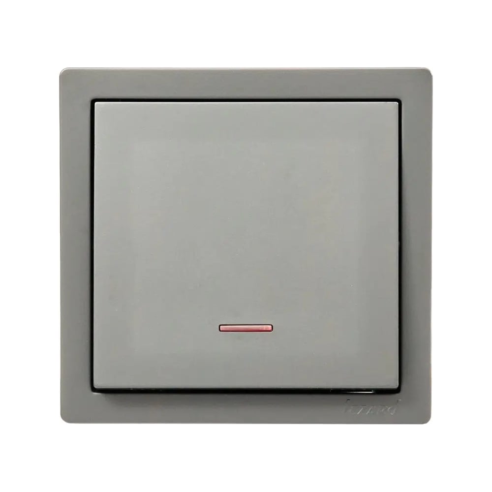 Изображение товара Выключатель Lezard LETO с подсветкой, платина 752-3500-111