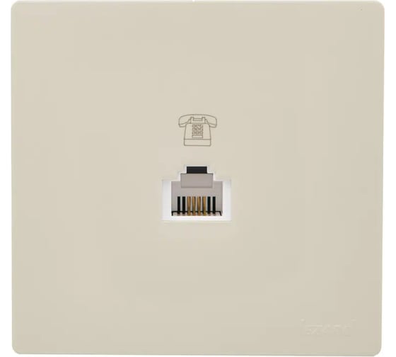Изображение товара Розетка телефонная Lezard LETO евро, крем 752-0300-137