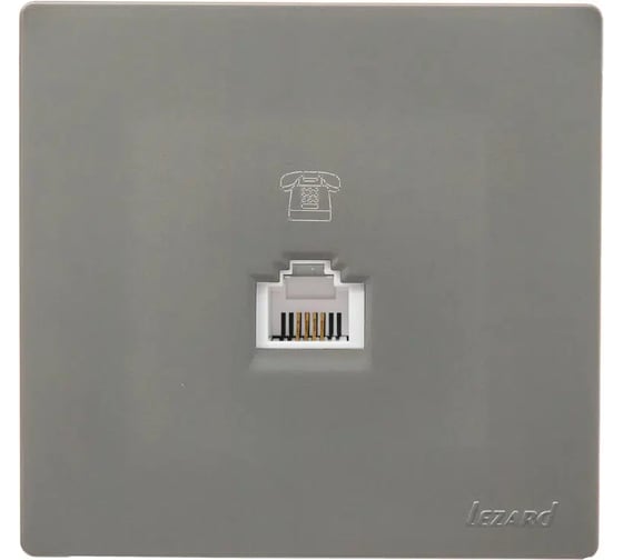Изображение товара Розетка телефонная Lezard LETO евро, платина 752-3500-137