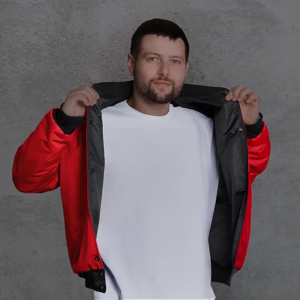 Изображение товара Двусторонний бомбер ВИ XL куртка-бомбер на синтепоне синтаслан