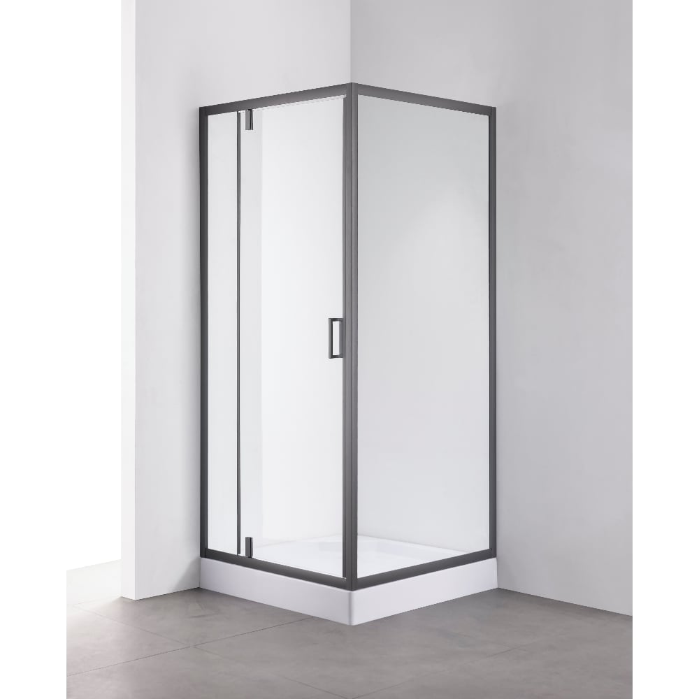 Изображение товара Душевой уголок OLIVE'S DUERO квадратный 1000х1000 мм черный стекло