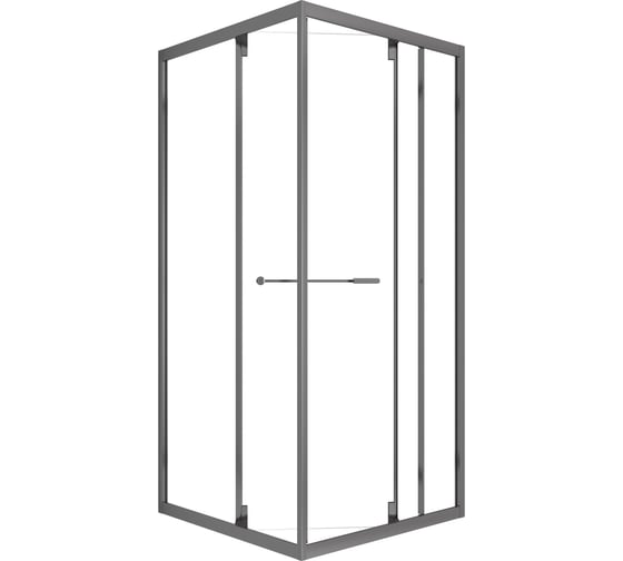 Изображение товара Душевой уголок DUERO, квадратный, шоверама OLIVE'S 1000*1000*1950 мм, черный DR-100CS-SH-GB-R