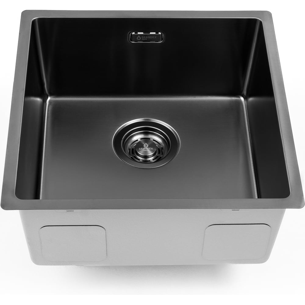 Изображение товара Кухонная мойка Grandex AQUA OPTIMA 44 PVD антрацит квадратная