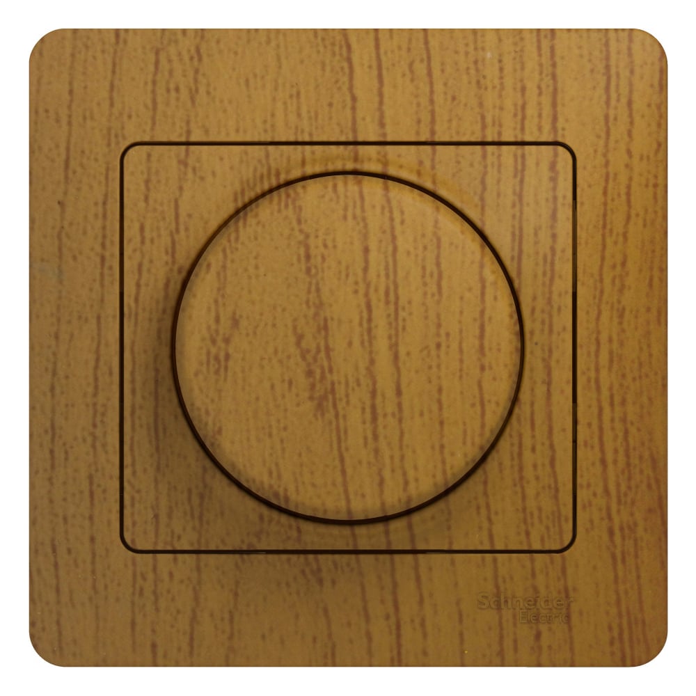 Изображение товара Поворотный светорегулятор (диммер) GLOSSA 300Вт Systeme Electric, дуб