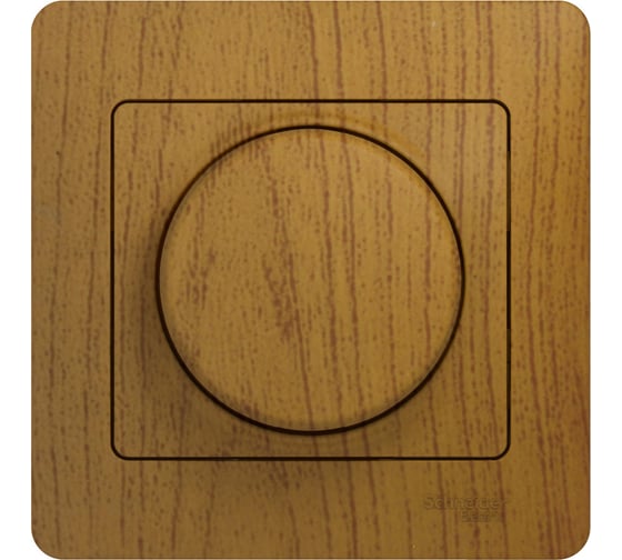 Изображение товара Светорегулятор (диммер) поворотный Systeme Electric GLOSSA, 300Вт, в сборе, ДЕРЕВО ДУБ GSL000534