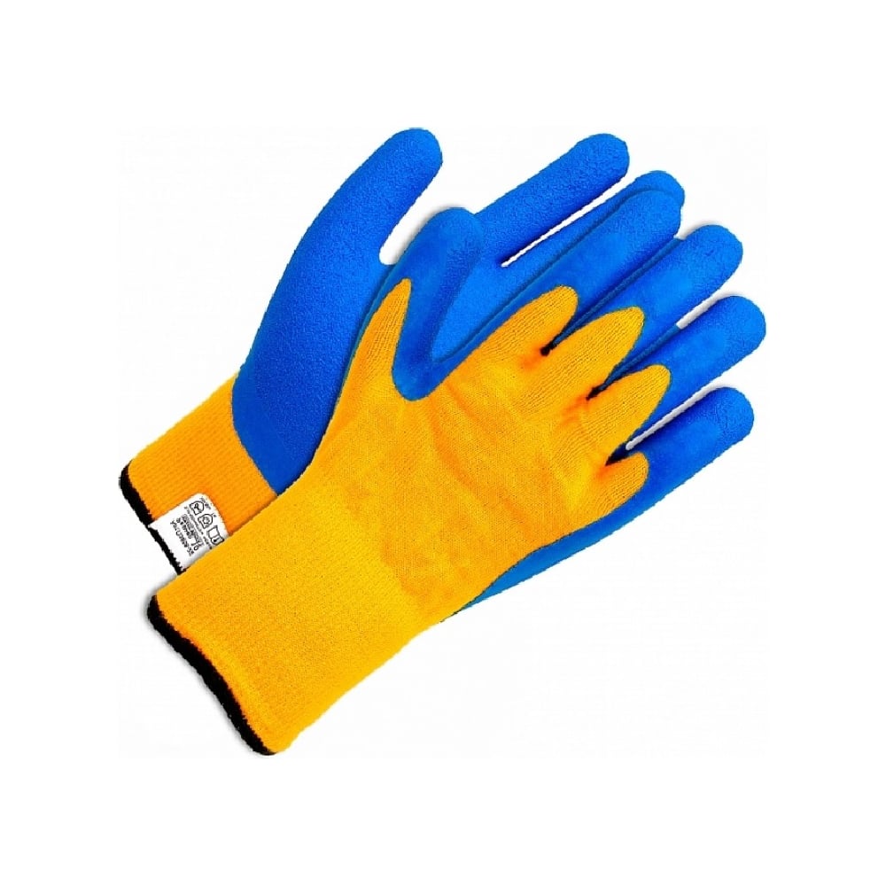 Утепленные перчатки БЕРТА варежки женские на иск меху minaku опушка 22 см синий