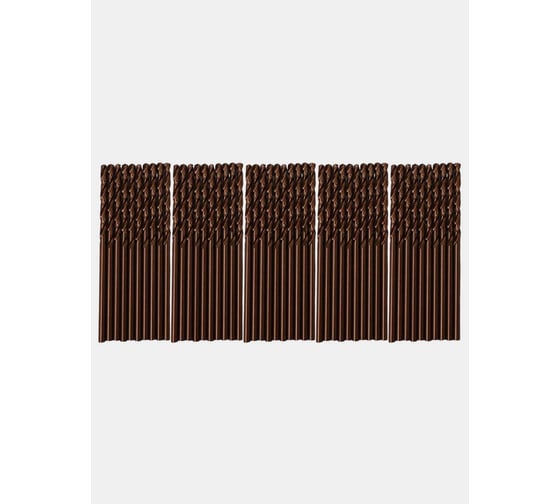 Изображение товара Сверло РОСИНСТРУМЕНТ с КОБАЛЬТОМ цилиндрический хвостовик 50 шт, 1.7 мм, средняя серия, ГОСТ 10902-77 Р6М5К5 44817UP50