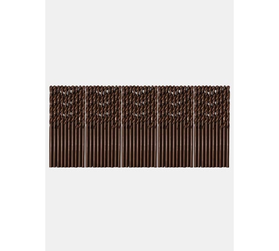 Изображение товара Сверло РОСИНСТРУМЕНТ с КОБАЛЬТОМ цилиндрический хвостовик 50 шт, 2.3 мм, средняя серия, ГОСТ 10902-77 Р6М5К5 44823UP50