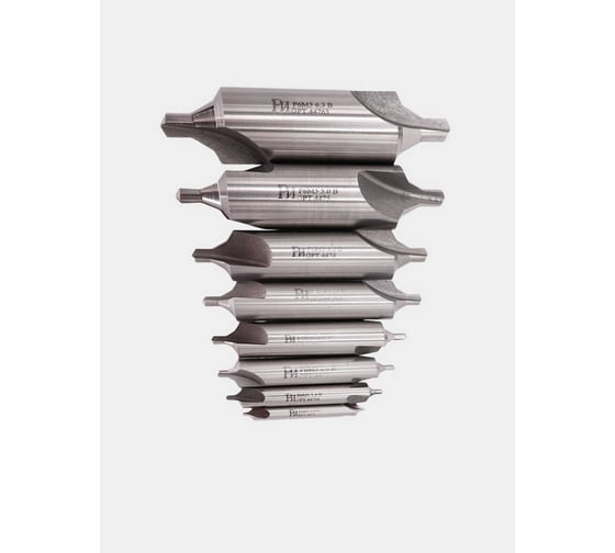 Изображение товара Набор сверл центровочных с предохранительным конусом РОСИНСТРУМЕНТ 8 шт Р6М5 (тип B) (1;1.6;2;2.5;3.15;4;5;6.3) 7761638