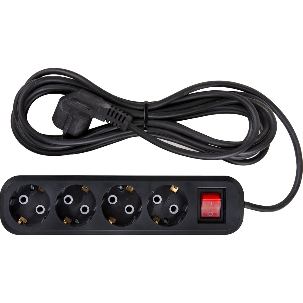 Изображение товара Бытовой удлинитель АТЛАНТ ПВС 3х0,75 ГОСТ 4 гнезда 3м выключатель