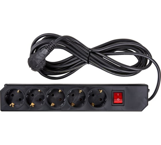 Изображение товара Сетевой фильтр АТЛАНТ ПВС 3х1,0 5гнезд 5м с выключателем 80030