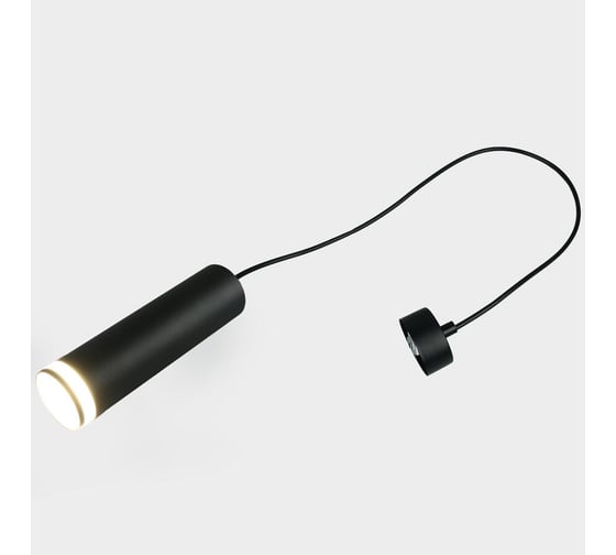 Изображение товара Потолочный светильник General Lighting Systems General на подвесе серия Башня (D55*H200мм) GWL-GU10-M-IP20, патрон под лампу GU10, корпус металл, черный 661843