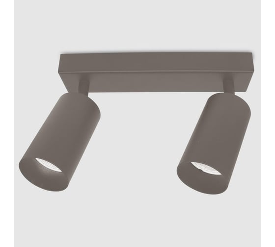 Изображение товара Накладной светильник на основании (спот) General Lighting Systems двойной General серия Башня (D55*H100мм) GWL-2GU10-M-IP20, направленный свет, прямоугольное основание, два патрона под лампу GU10, корпус металл, графит 661820