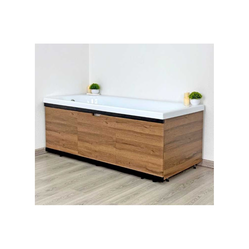 Изображение товара Экран под ванну ALAVANN МДФ Rita Black 1.6 раздвижной, черный мрамор