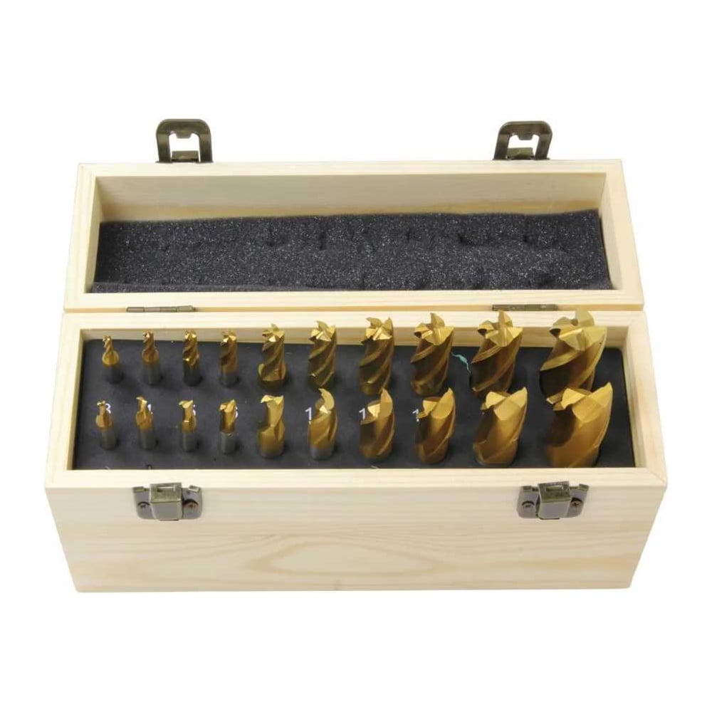 Изображение товара Набор фрез с титановым покрытием FABTEC из 20 шт от 3 до 20 мм