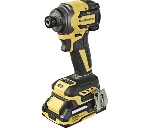 Изображение товара Винтоверт Hanskonner удар б/щ, 18В,1BatterySystem, 280Нм,1/4",2x2Ач, кейс HCD20280BLWC