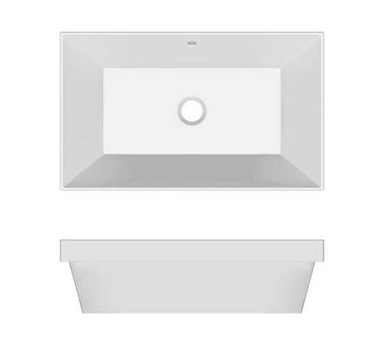 Изображение товара Раковина встраиваемая Scarabeo TEOREMA 2.0 с переливом,цвет White 5131