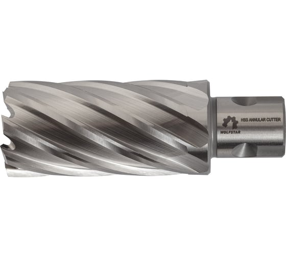 Изображение товара Сверло корончатое по металлу WOLFSTAR 21x55 мм, Р6М5/М2, хв-к Universal/Weldon 19 мм cw00145