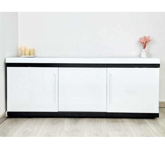 Изображение товара Экран под ванну ALAVANN МДФ Alt Black 1,5 белый ALV1201001