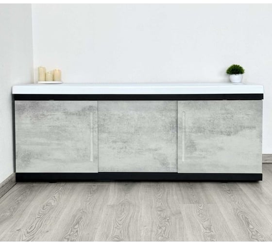 Изображение товара Экран под ванну ALAVANN МДФ Alt Black 1,5 серый бетон ALV1201003